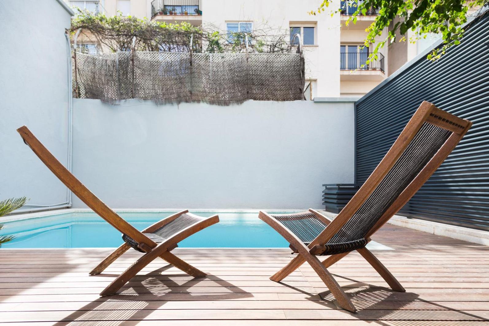 My Space Emirates - Modern Duplex With Private Garden And Swimming Pool Apartamento Barcelona
